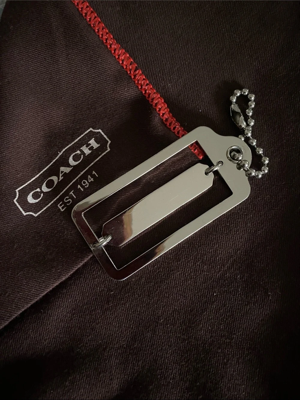 Coach Silver-tone Logo Hang Tag